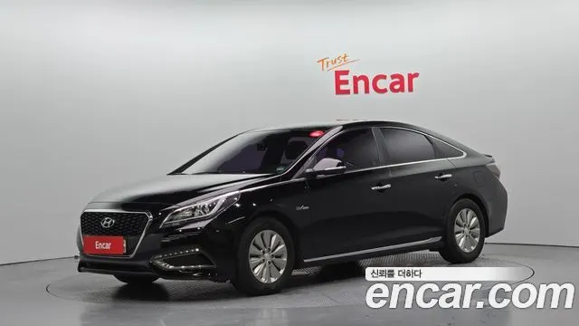 HYUNDAI SONATA HYBRID 2016 — 93 994 км, чёрный, Корея — под ключ — фото 1