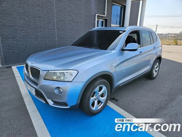 BMW X3 2014 — 119 215 км, голубой, Корея — под ключ — фото 2