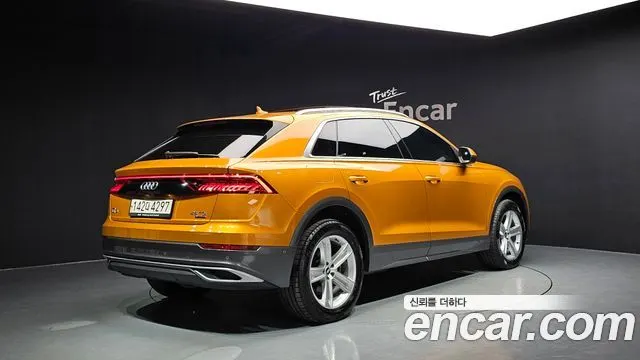 AUDI Q8 2021 — 56 145 км, жёлтый, Корея — под ключ — фото 2