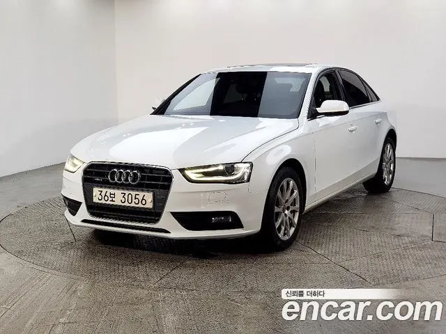 AUDI A4 2015 — 163 174 км, белый, Корея — под ключ — фото 1