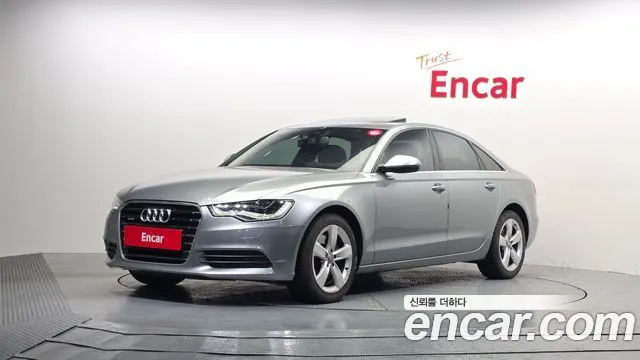 AUDI A6 2015 — 136 334 км, серебристо-серый, Корея — под ключ — фото 1