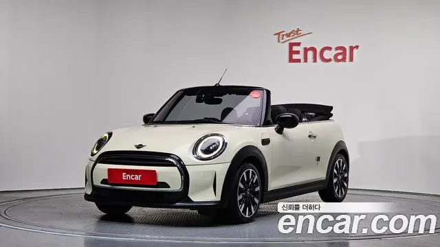 MINI COOPER CONVERTIBLE 2022 — 78 658 км, белый-перламутр, Корея — под ключ — фото 1