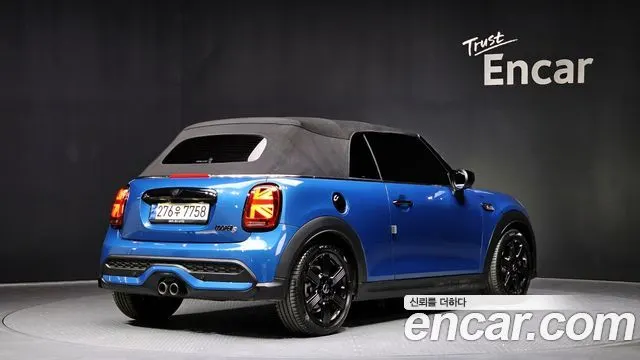 MINI COOPER S CONVERTIBLE 2023 — 24 550 км, синий, Корея — под ключ — фото 2