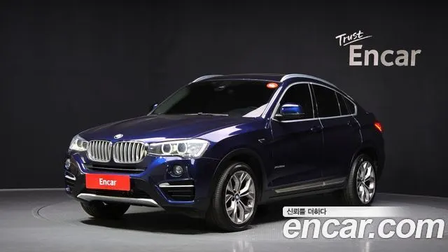 BMW X4 2016 — 117 679 км, синий, Корея — под ключ — фото 1