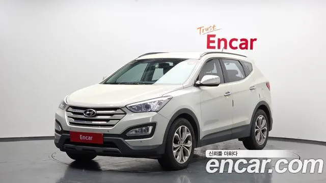 HYUNDAI SANTA FE 2014 — 236 823 км, белый-перламутр, Корея — под ключ — фото 1