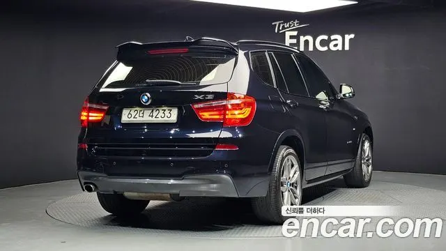 BMW X3 2017 — 146 807 км, синий, Корея — под ключ — фото 2