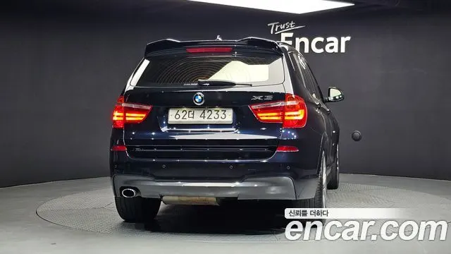 BMW X3 2017 — 146 807 км, синий, Корея — под ключ — фото 4