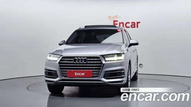 AUDI Q7 2019 — 135 376 км, серебристо-серый, Корея — под ключ — фото 3