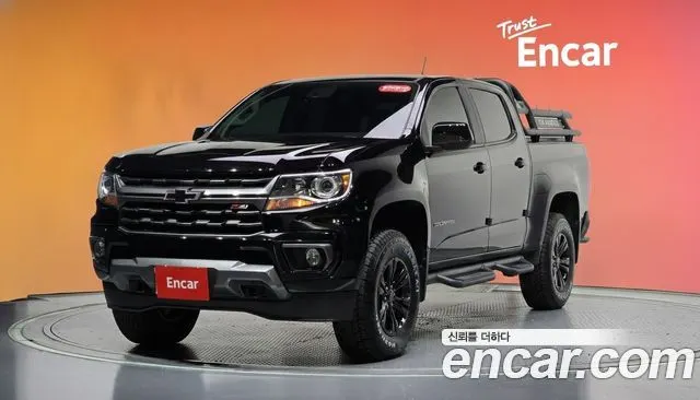 CHEVROLET REAL NEW COLORADO 2022 — 55 617 км, чёрный, Корея — под ключ — фото 2