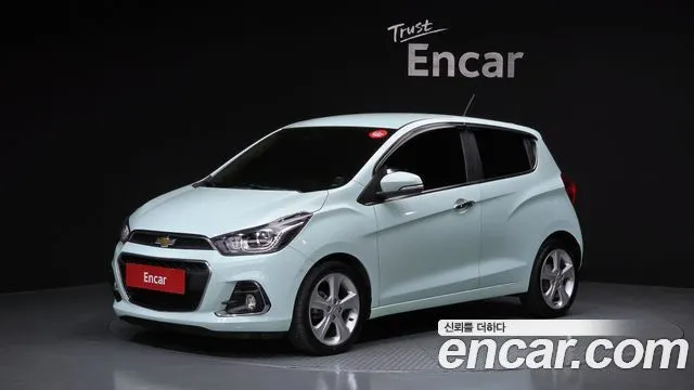 CHEVROLET SPARK 2017 — 115 943 км, голубой, Корея — под ключ — фото 1