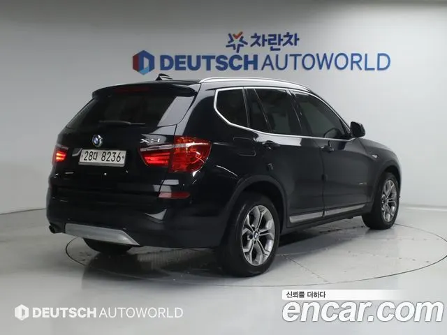 BMW X3 2015 — 201 500 км, чёрный, Корея — под ключ — фото 2