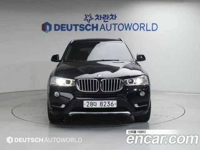 BMW X3 2015 — 201 500 км, чёрный, Корея — под ключ — фото 3