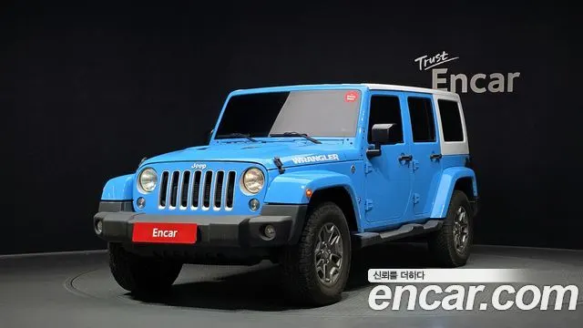 JEEP WRANGLER 2017 — 82 805 км, голубой, Корея — под ключ — фото 1