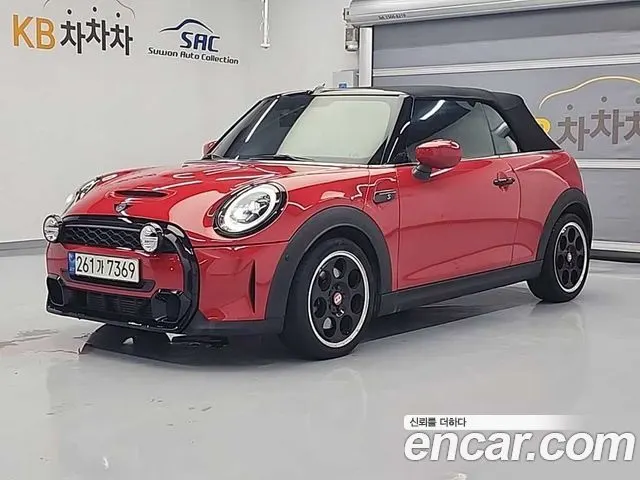 MINI COOPER S CONVERTIBLE 2022 — 32 254 км, красный, Корея — под ключ — фото 1