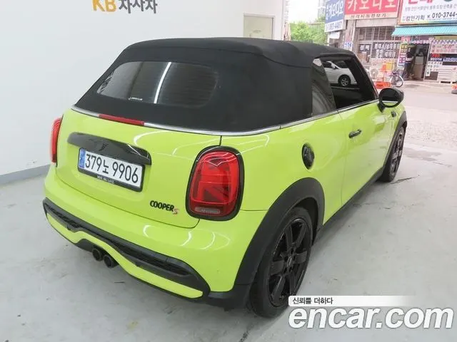 MINI COOPER S CONVERTIBLE 2022 — 100 000 км, жёлтый, Корея — под ключ — фото 3
