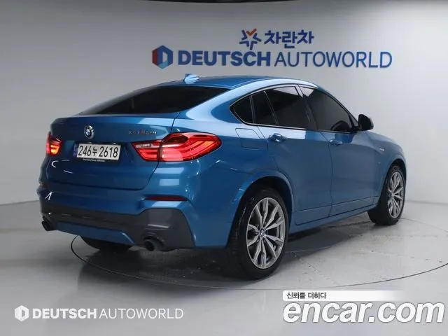 BMW X4 2016 — 104 578 км, синий, Корея — под ключ — фото 2