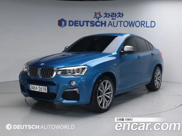 BMW X4 2016 — 104 578 км, синий, Корея — под ключ — фото 12