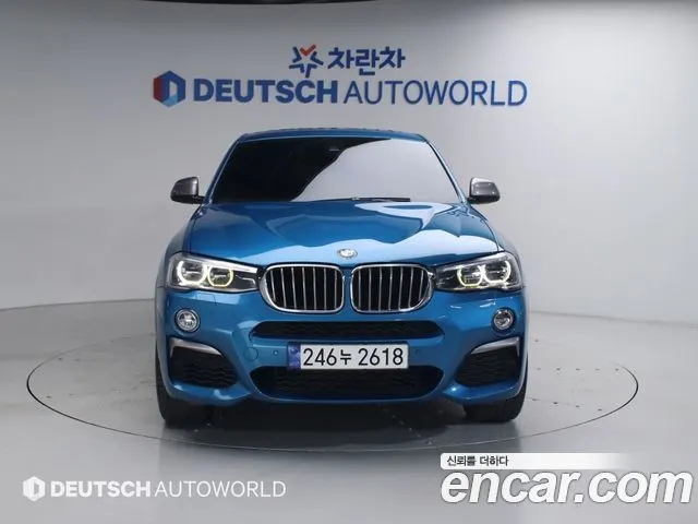 BMW X4 2016 — 104 578 км, синий, Корея — под ключ — фото 3
