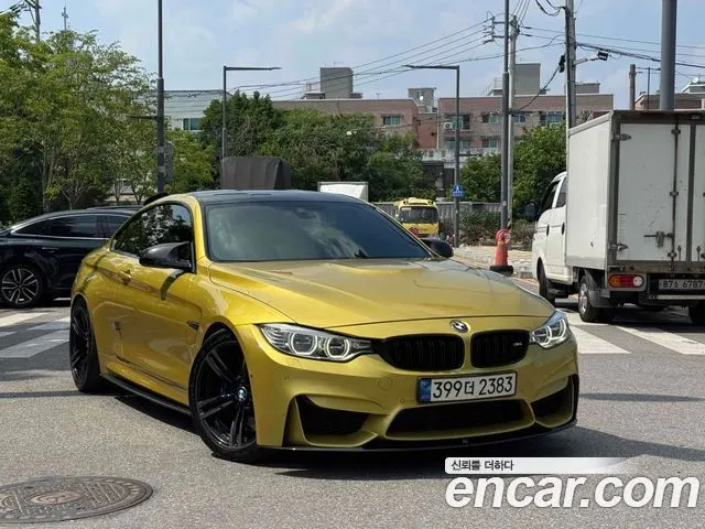 BMW M4 2016 — 199 000 км, жёлтый, Корея — под ключ — фото 1