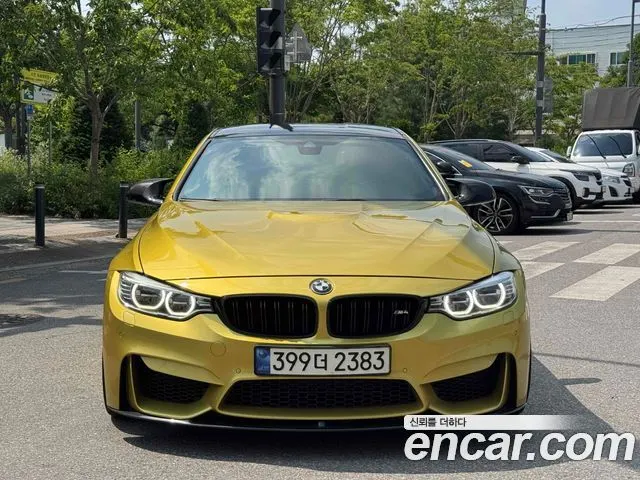BMW M4 2016 — 199 000 км, жёлтый, Корея — под ключ — фото 3