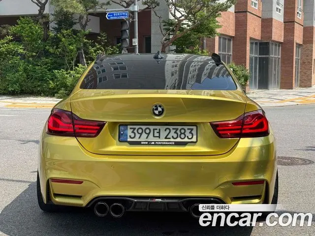 BMW M4 2016 — 199 000 км, жёлтый, Корея — под ключ — фото 4