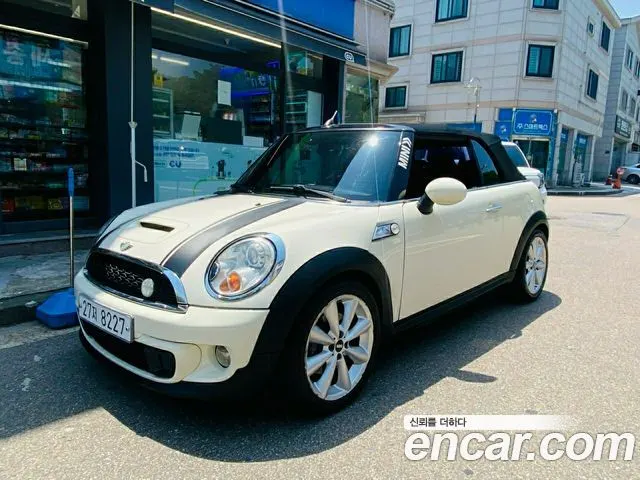 MINI COOPER S CONVERTIBLE 2012 — 110 000 км, белый, Корея — под ключ — фото 1