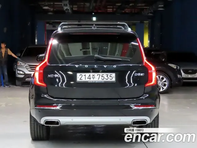 VOLVO XC90 2017 — 149 671 км, чёрный, Корея — под ключ — фото 3