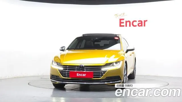 VOLKSWAGEN ARTEON 2020 — 26 725 км, жёлтый, Корея — под ключ — фото 3