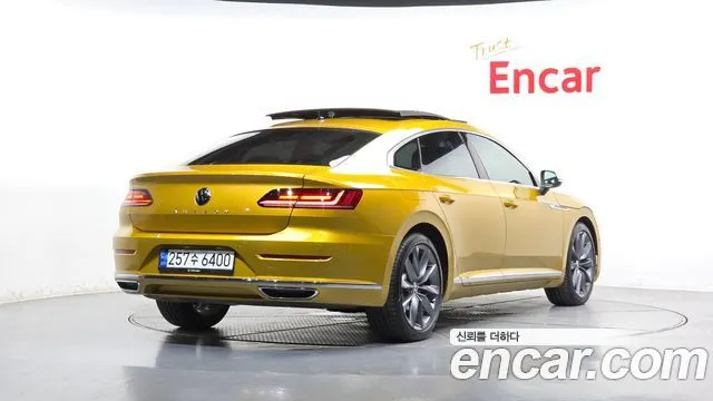 VOLKSWAGEN ARTEON 2020 — 26 725 км, жёлтый, Корея — под ключ — фото 2