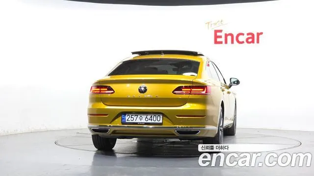 VOLKSWAGEN ARTEON 2020 — 26 725 км, жёлтый, Корея — под ключ — фото 4
