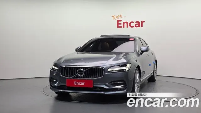 VOLVO S90 2018 — 130 608 км, серебристо-серый, Корея — под ключ — фото 3