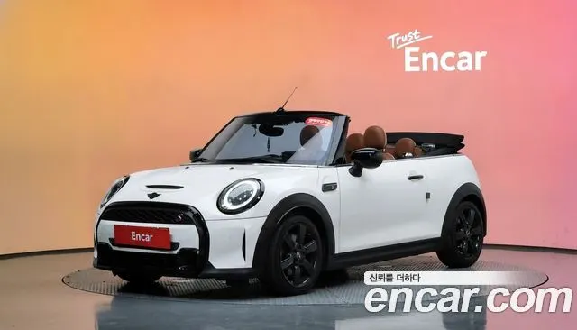 MINI COOPER S CONVERTIBLE 2022 — 104 201 км, белый-перламутр, Корея — под ключ — фото 2