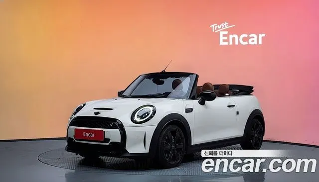 MINI COOPER S CONVERTIBLE 2022 — 109 243 км, белый-перламутр, Корея — под ключ — фото 2