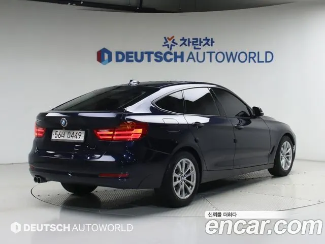 BMW 3 SERIES GT 2016 — 107 752 км, синий, Корея — под ключ — фото 2