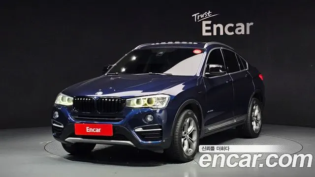 BMW X4 2015 — 169 453 км, синий, Корея — под ключ — фото 1