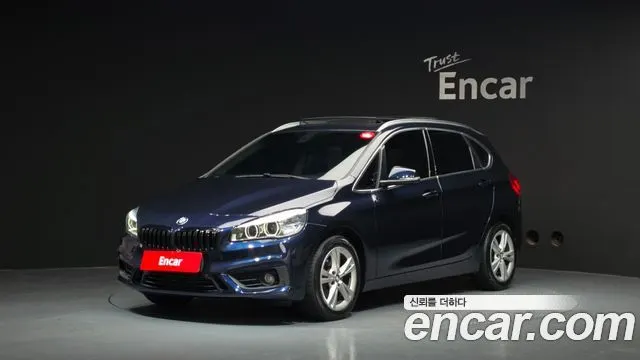 BMW 2 SERIES ACTIVE TOURER 2017 — 109 619 км, синий, Корея — под ключ — фото 1