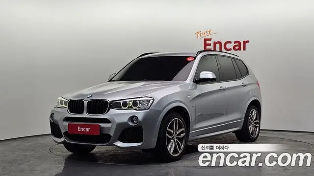 BMW X3 2016 — 207 536 км, серебристый, Корея — под ключ — фото 1