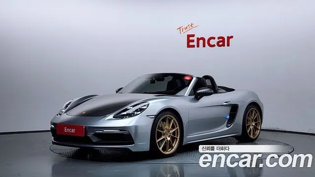PORSCHE 718 BOXSTER 2021 — 47 746 км, серебристо-серый, Корея — под ключ — фото 1