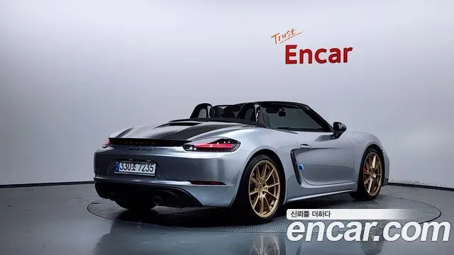 PORSCHE 718 BOXSTER 2021 — 47 746 км, серебристо-серый, Корея — под ключ — фото 2
