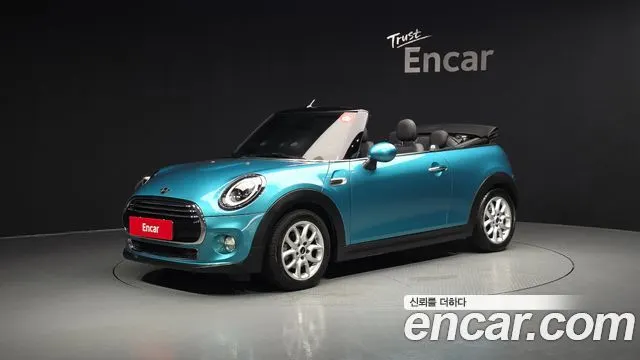 MINI COOPER CONVERTIBLE 2019 — 53 550 км, голубой, Корея — под ключ — фото 1