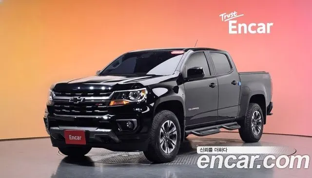 CHEVROLET REAL NEW COLORADO 2021 — 27 200 км, чёрный, Корея — под ключ — фото 2