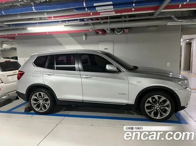BMW X3 2011 — 204 216 км, серебристый, Корея — под ключ — фото 4