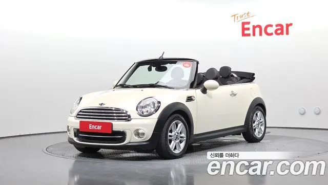 MINI COOPER CONVERTIBLE 2015 — 115 795 км, белый-перламутр, Корея — под ключ — фото 1