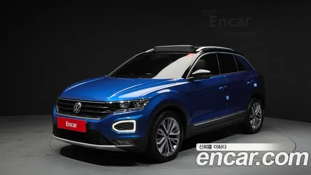 VOLKSWAGEN T-ROC 2022 — 57 575 км, синий, Корея — под ключ — фото 1