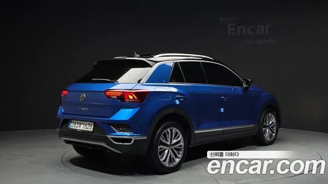 VOLKSWAGEN T-ROC 2022 — 57 575 км, синий, Корея — под ключ — фото 2