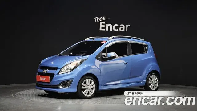 CHEVROLET SPARK 2014 — 92 323 км, синий, Корея — под ключ — фото 1