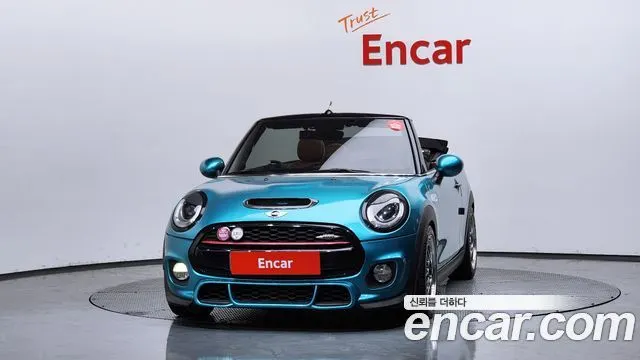 MINI COOPER S CONVERTIBLE 2016 — 98 478 км, голубой, Корея — под ключ — фото 3