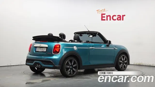 MINI COOPER S CONVERTIBLE 2023 — 21 616 км, голубой, Корея — под ключ — фото 2