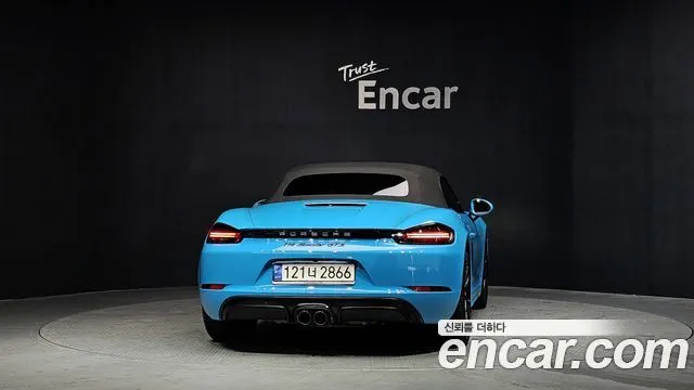 PORSCHE 718 BOXSTER 2019 — 76 016 км, синий, Корея — под ключ — фото 4
