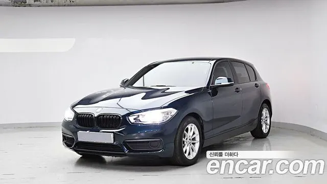 BMW 1 SERIES 2017 — 96 948 км, синий, Корея — под ключ — фото 10